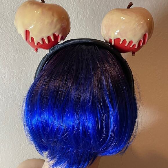 Rare Retired HTF Disney 2015 Glow in the Dark Poisonous Apple ears headband main image 8